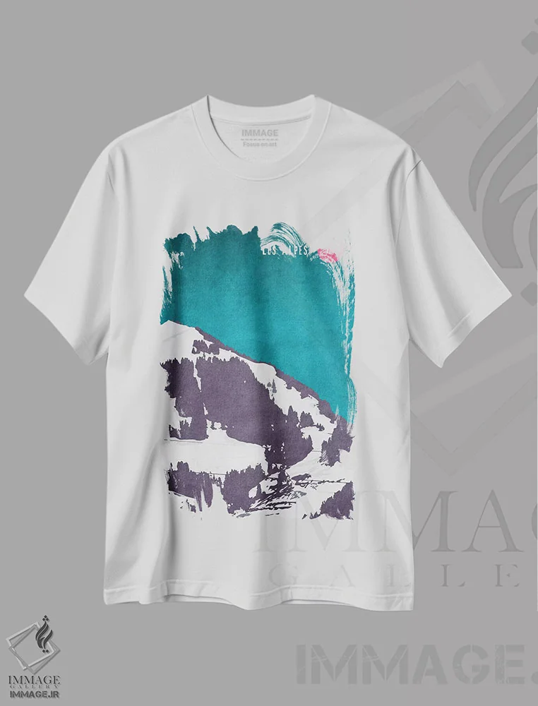 تیشرت سفید طرح دار آلپ، تزئینی اثر کوبیستیکا | immage.ir