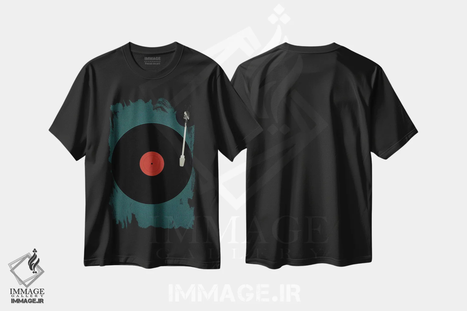 تیشرت مشکی طرح دار بگذار موسیقی پخش شود، تزئینی اثر کوبیستیکا | immage.ir