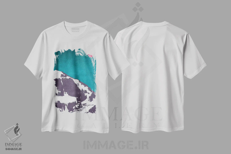 تیشرت سفید طرح دار آلپ، تزئینی اثر کوبیستیکا | immage.ir