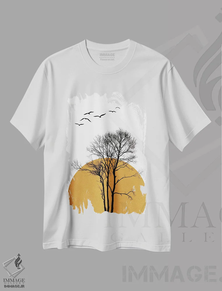 تیشرت سفید طرح دار خاطرات، تزئینی اثر کوبیستیکا | immage.ir