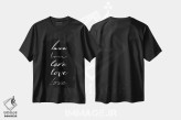 تیشرت مشکی طرح دار عشق عشق عشق اثر کوبیستیکا | فروشگاه ایماژ