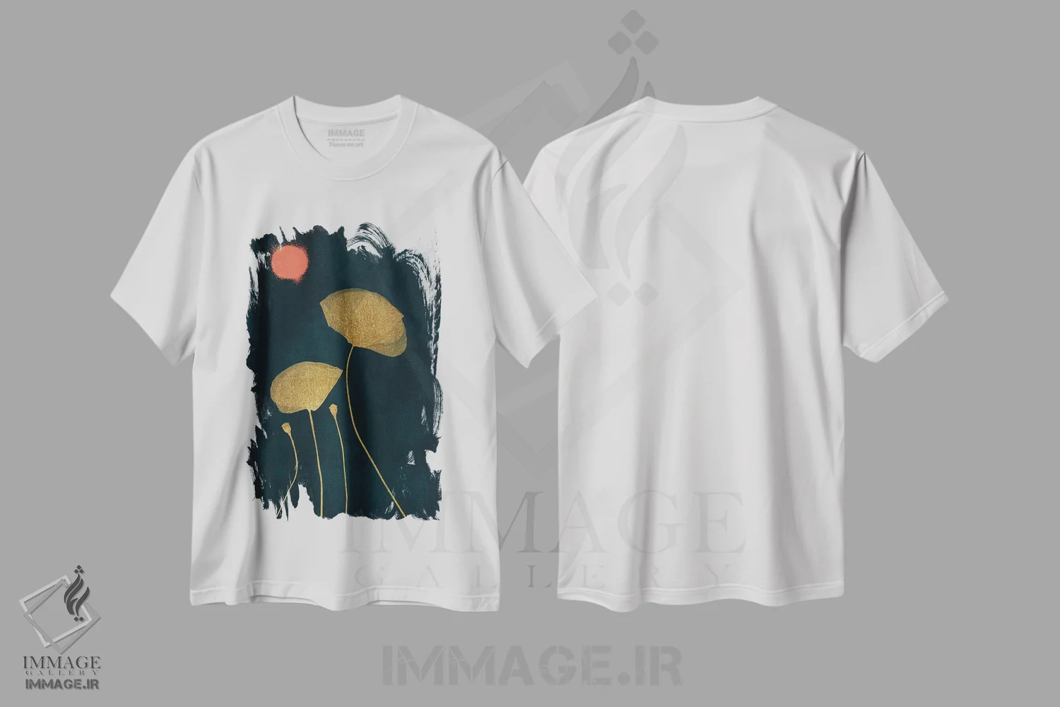 تیشرت سفید طرح دار عاشقان نیمه شب، تزئینی اثر کوبیستیکا | immage.ir