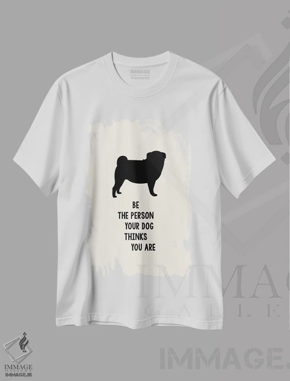 تیشرت سفید طرح دار مهربان باش، هنر دیجیتال اثر کوبیستیکا | فروشگاه ایماژ