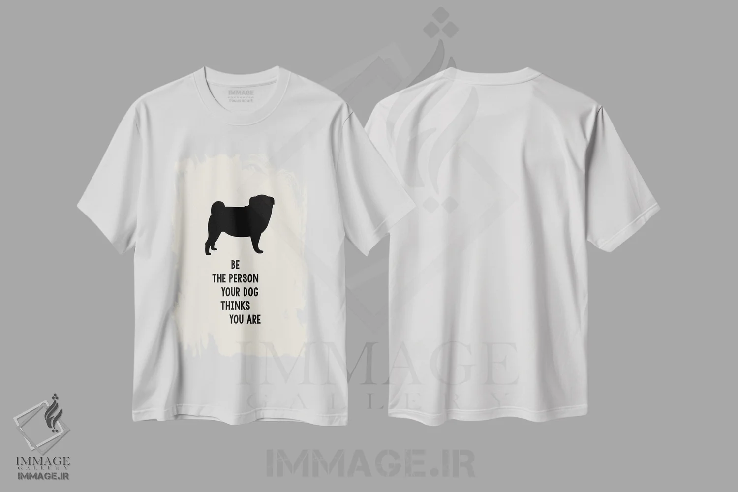 تیشرت سفید طرح دار مهربان باش، هنر دیجیتال اثر کوبیستیکا | فروشگاه ایماژ