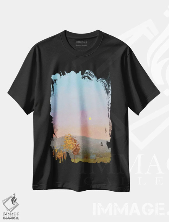 تیشرت مشکی طرح دار سکوت، دکور معاصر اثر اندریی کووالیک | immage.ir