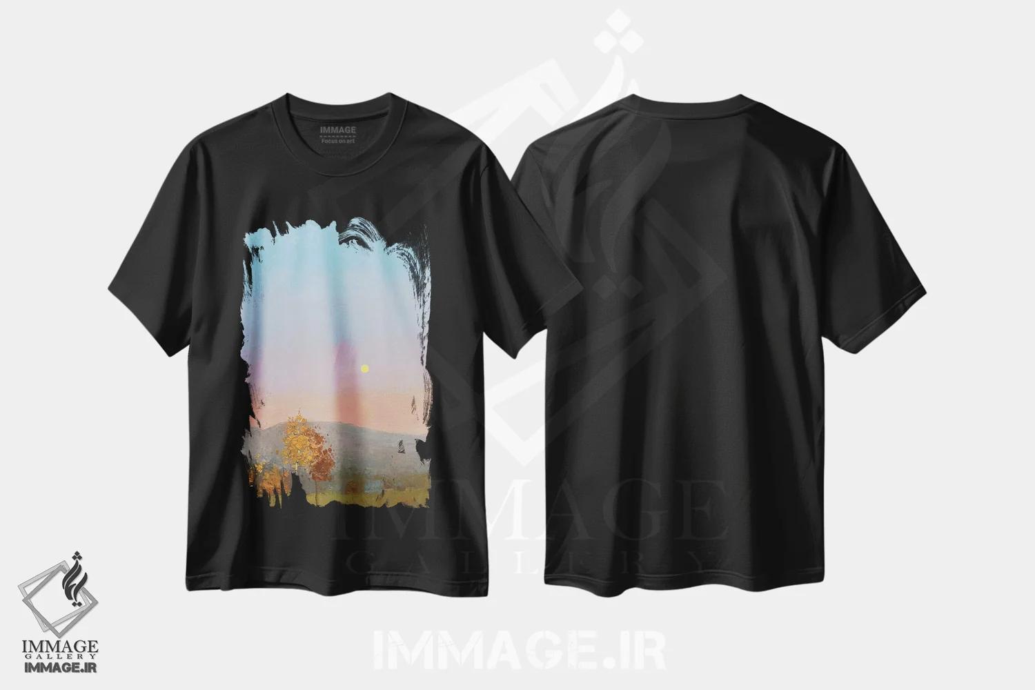 تیشرت مشکی طرح دار سکوت، دکور معاصر اثر اندریی کووالیک | immage.ir