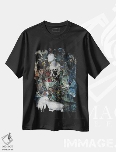 تیشرت مشکی طرح دار کوکو شنل، مدیوم اثر کارین ورمیر | فروشگاه ایماژ