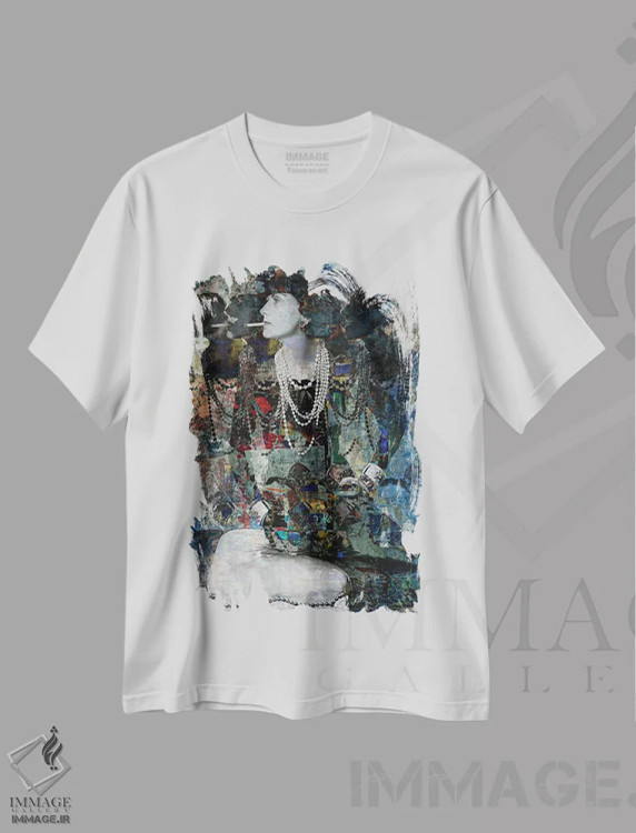 تیشرت سفید طرح دار کوکو شنل، مدیوم اثر کارین ورمیر | immage.ir