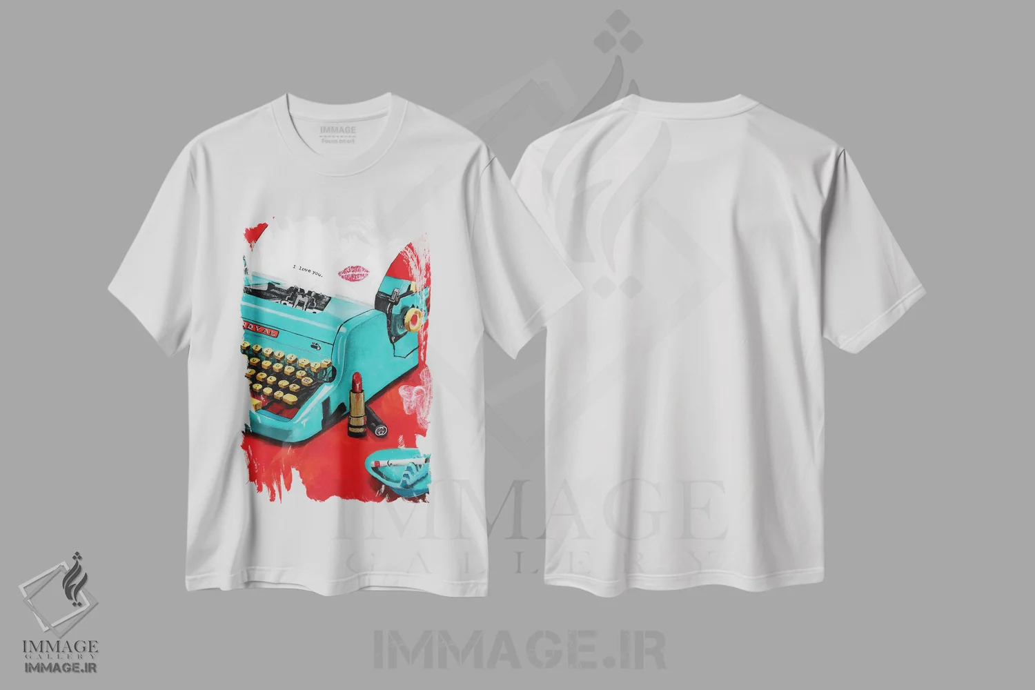 تیشرت سفید طرح دار برایم بنویس، تزئینی اثر کریستین ووس | immage.ir