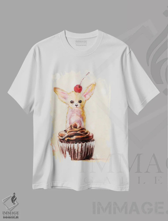 تیشرت سفید طرح دار هر روز یک جشن است، هنر فاخر معاصر اثر کارن وبر | immage.ir