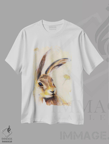 تیشرت سفید طرح دار جک جینکو، هنر فاخر معاصر اثر کارن وبر | فروشگاه ایماژ