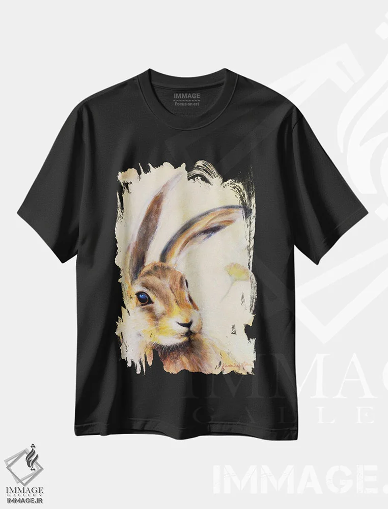تیشرت مشکی طرح دار جک جینکو، هنر فاخر معاصر اثر کارن وبر | immage.ir