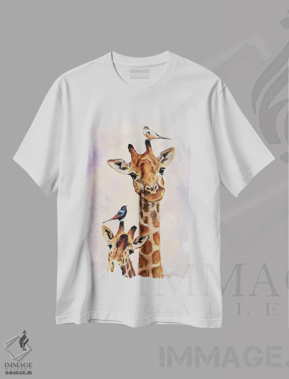 تیشرت سفید طرح دار گریس و دریما، هنر فاخر معاصر اثر کارن وبر | immage.ir