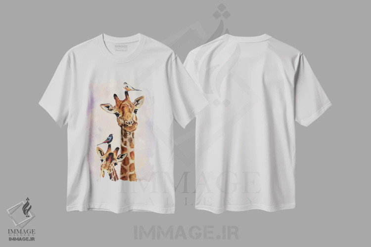 تیشرت سفید طرح دار گریس و دریما، هنر فاخر معاصر اثر کارن وبر | immage.ir