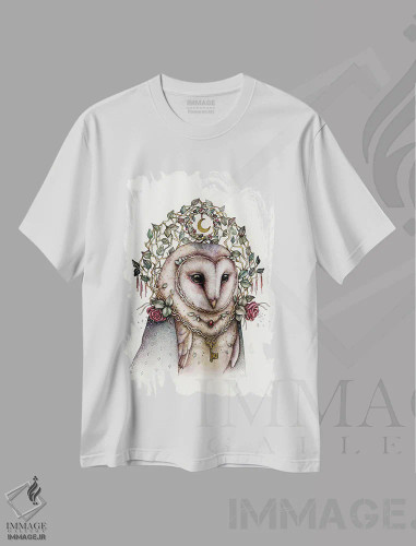 تیشرت سفید طرح دار نگهبان پرده، دکوراسیون جایگزین اثر کیمرا واچنا | فروشگاه ایماژ