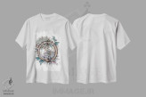 تیشرت سفید طرح دار اوروبروس، دکوراسیون جایگزین اثر کیمرا واچنا | فروشگاه ایماژ
