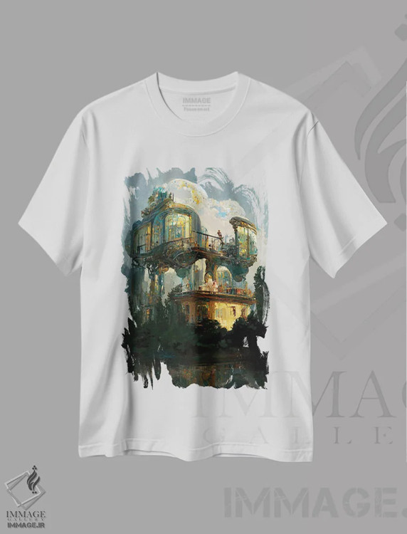 تیشرت سفید طرح دار کسوف استیم پانک، دکوراسیون جایگزین اثر کنوود هوه | immage.ir