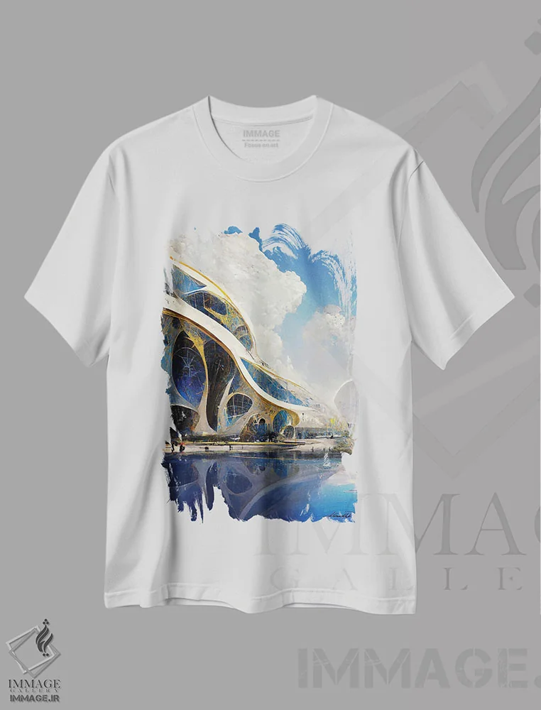 تیشرت سفید طرح دار مکمل، هنر فاخر معاصر اثر کنوود هوه | فروشگاه ایماژ