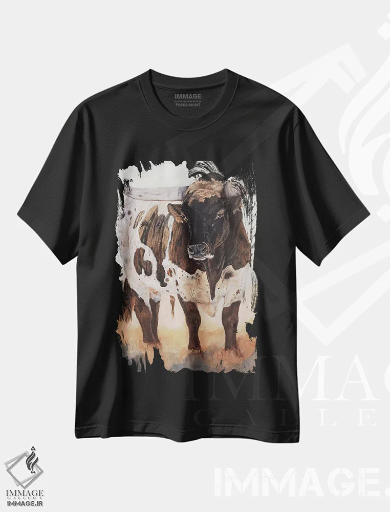 تیشرت مشکی طرح دار بابای بزرگ ۲، هنر فاخر معاصر اثر کتی وینکلر | فروشگاه ایماژ