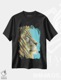 تیشرت مشکی طرح دار شیرشاه، مدیوم اثر کیرستین وود | فروشگاه ایماژ