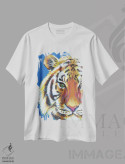 تیشرت سفید طرح دار ببر ببر، مدیوم اثر کیرستین وود | immage.ir