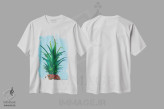 تیشرت سفید طرح دار آناناس خاردار، هنر فاخر معاصر اثر کیرستین وود | immage.ir