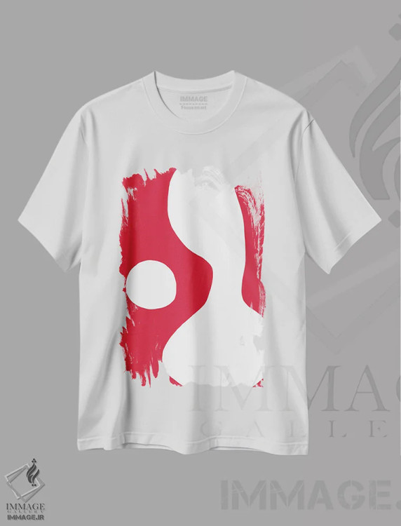 تیشرت سفید طرح دار عاشق اثر کری کمپبل | immage.ir