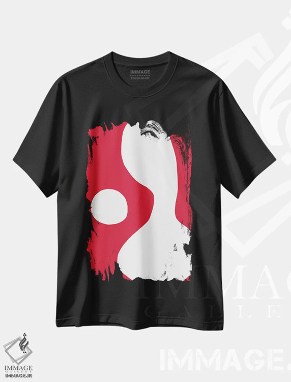 تیشرت مشکی طرح دار عاشق اثر کری کمپبل | فروشگاه ایماژ