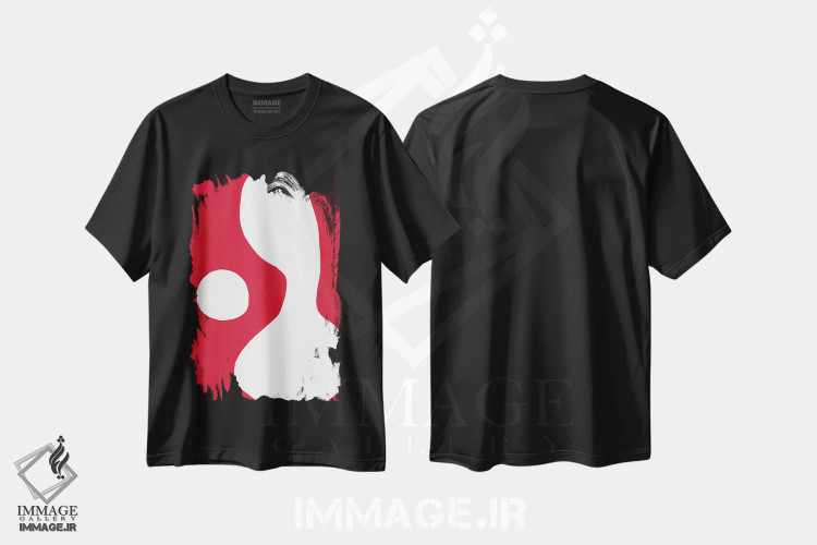 تیشرت مشکی طرح دار عاشق اثر کری کمپبل | فروشگاه ایماژ