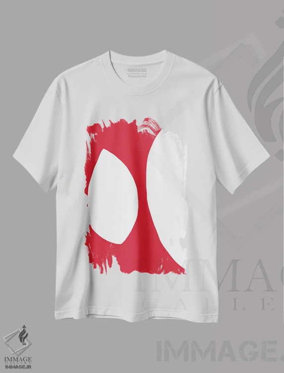 تیشرت سفید طرح دار قطره های عشق اثر کری کمپبل | فروشگاه ایماژ