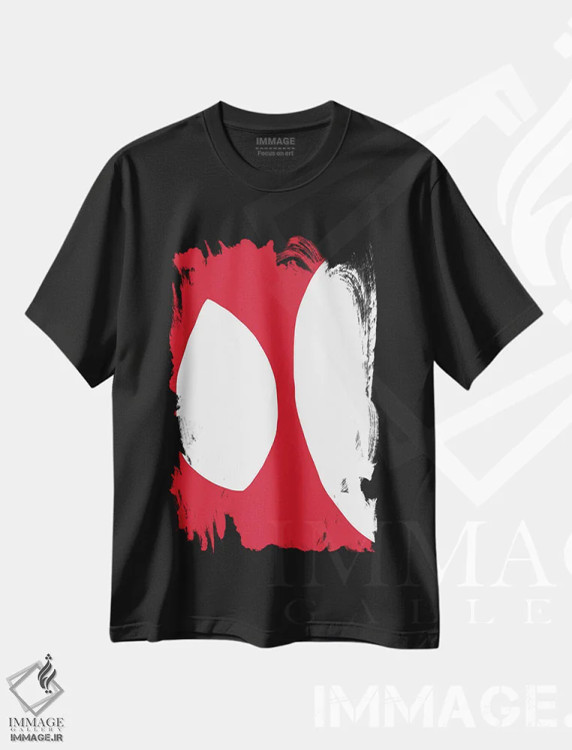 تیشرت مشکی طرح دار قطره های عشق اثر کری کمپبل | immage.ir