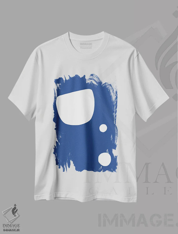 تیشرت سفید طرح دار جریان فنجان اثر کری کمپبل | immage.ir