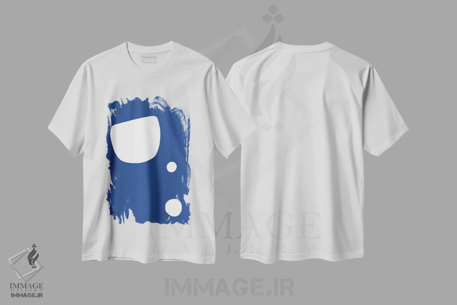تیشرت سفید طرح دار جریان فنجان اثر کری کمپبل | immage.ir