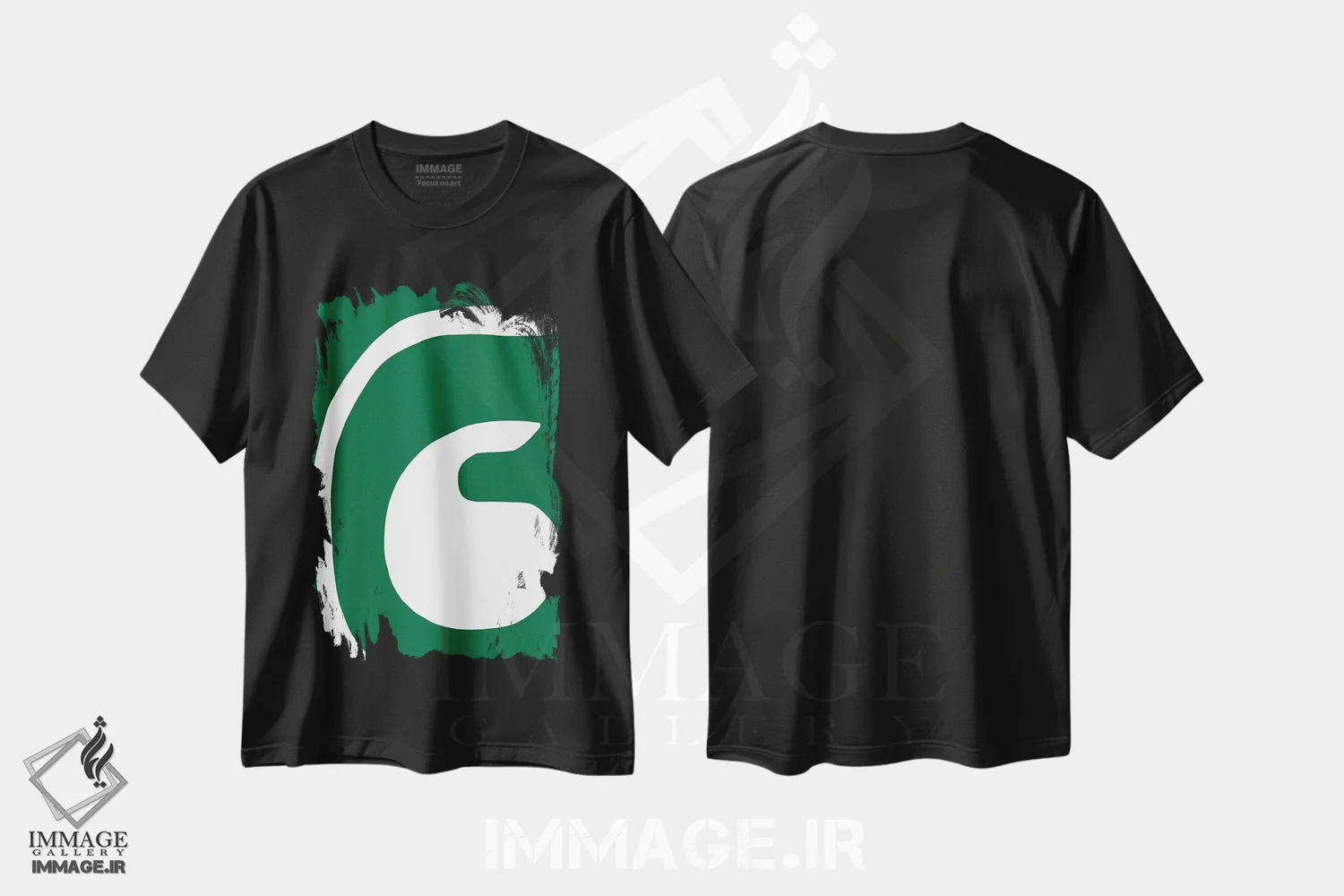 تیشرت مشکی طرح دار یکپارچگی اثر کری کمپبل | immage.ir
