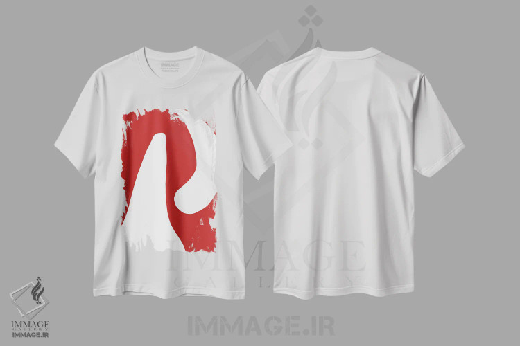 تیشرت سفید طرح دار بازسازی اثر کری کمپبل | immage.ir