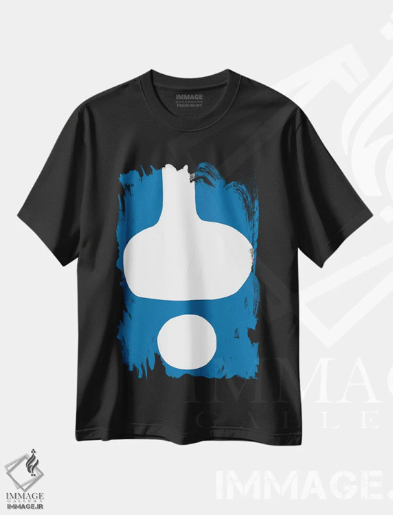 تیشرت مشکی طرح دار ارتباط اثر کری کمپبل | immage.ir