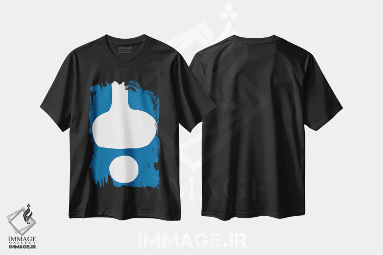 تیشرت مشکی طرح دار ارتباط اثر کری کمپبل | immage.ir