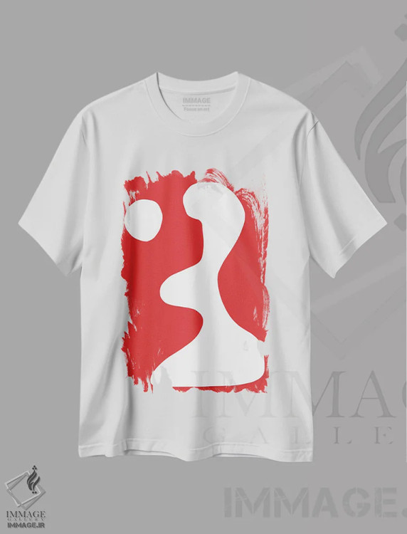 تیشرت سفید طرح دار پرستش اثر کری کمپبل | immage.ir