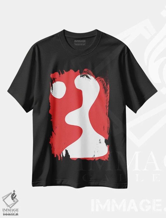 تیشرت مشکی طرح دار پرستش اثر کری کمپبل | فروشگاه ایماژ