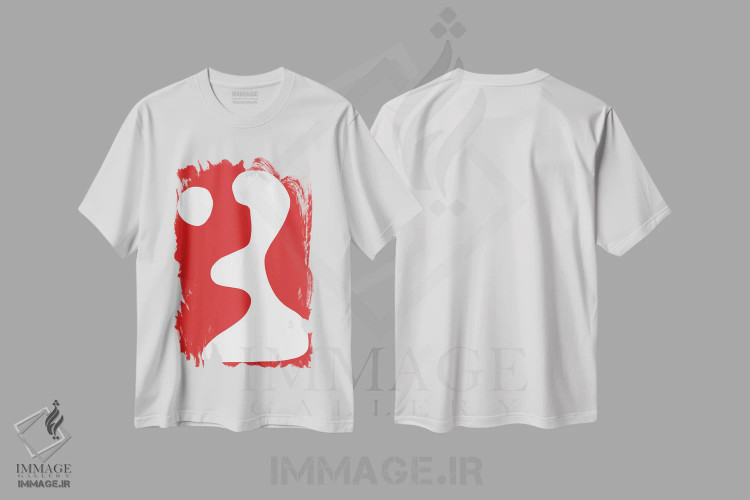 تیشرت سفید طرح دار پرستش اثر کری کمپبل | immage.ir