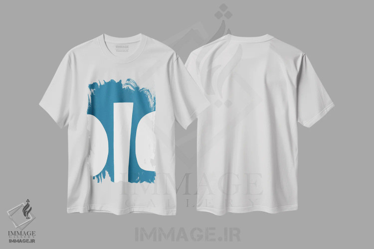 تیشرت سفید طرح دار میان پرده اثر کری کمپبل | immage.ir