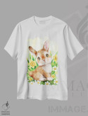 تیشرت سفید طرح دار اندیشه های خرگوشی، تزئینی اثر کایومی هارای | فروشگاه ایماژ