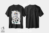 تیشرت مشکی طرح دار گربه فنجانی گاوی، تزئینی اثر کایومی هارای | فروشگاه ایماژ