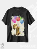 تیشرت مشکی طرح دار بادکنک سگ داشهوند، تزئینی اثر کایومی هارای | فروشگاه ایماژ