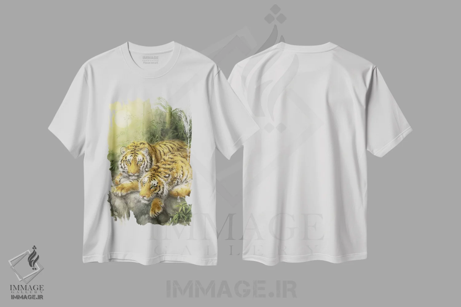 تیشرت سفید طرح دار صبحگاه جنگل، دکور آسیایی اثر کایومی هارای | immage.ir