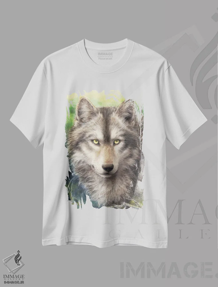 تیشرت سفید طرح دار نگهبانی جنگل، تزئینی اثر کایومی هارای | فروشگاه ایماژ