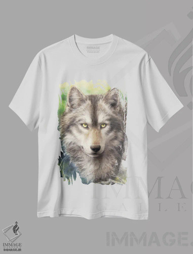 تیشرت سفید طرح دار نگهبانی جنگل، تزئینی اثر کایومی هارای | فروشگاه ایماژ