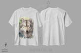 تیشرت سفید طرح دار نگهبانی جنگل، تزئینی اثر کایومی هارای | فروشگاه ایماژ