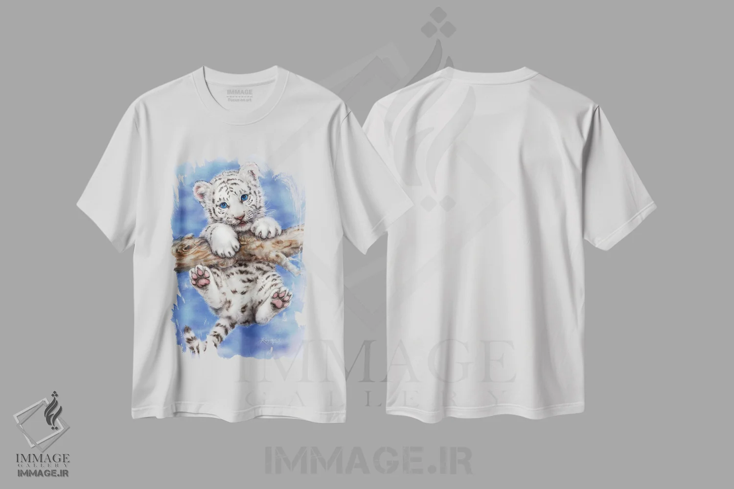 تیشرت سفید طرح دار ماجراجویی کوچک، تزئینی اثر کایومی هارای | فروشگاه ایماژ