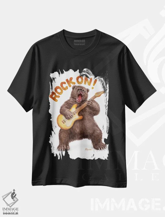 تیشرت مشکی طرح دار ادامه بده!، تزئینی اثر کایومی هارای | immage.ir